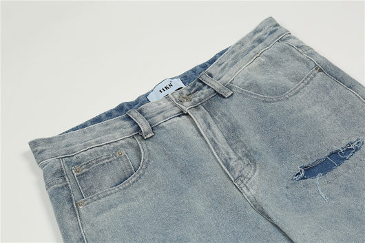 Jeans Hombre Rotos Deslavados con Bordado Artesanal - Image 14