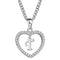26-letter zircon heart necklace26-letter zircon heart necklace Plateado T