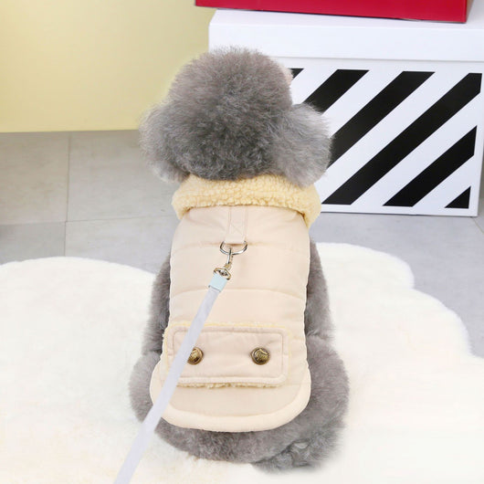 Chaleco de Algodón con Cuello de Pelaje Nórdico Teddy Cat - Image 5