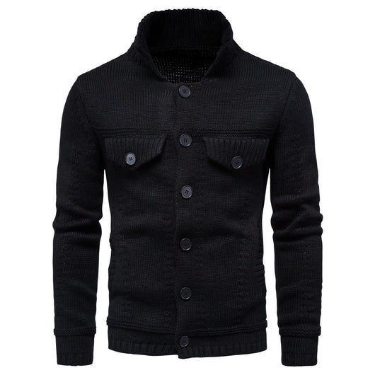 Cardigan Casual de Punto con Solapa para Hombre - Image 14