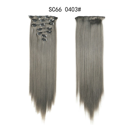 Set de Extensiones de Cabello con 16 Clips - Peluca de Fibra Sintética Premium - Image 30