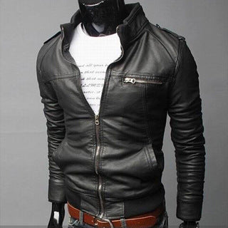Chaqueta de Cuero Premium para Hombre - Otoño e Invierno