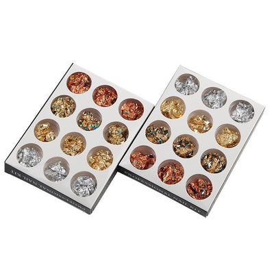 Set de Uñas con Papel Dorado Foil de Colores - Image 5