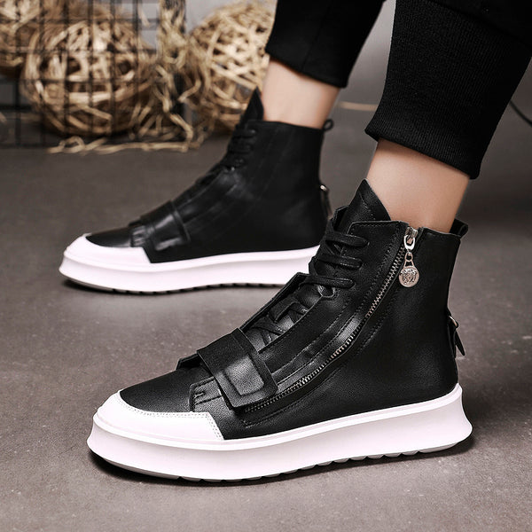 Botas de Invierno para Hombre en Cuero PU - Botines Cálidos y Resistentes