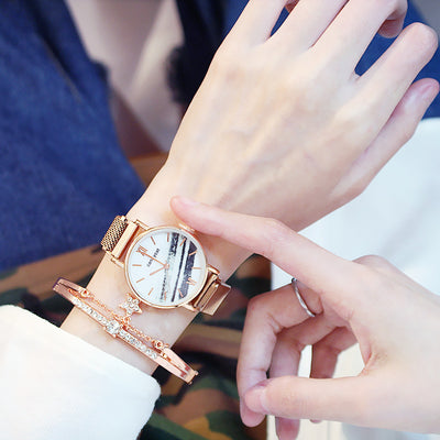 Reloj de Moda Retro con Diseño de Mármol para Mujer - Image 19