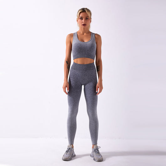 Pantalones de yoga sin costuras con degradado tie-dye y diseño calado - Image 38