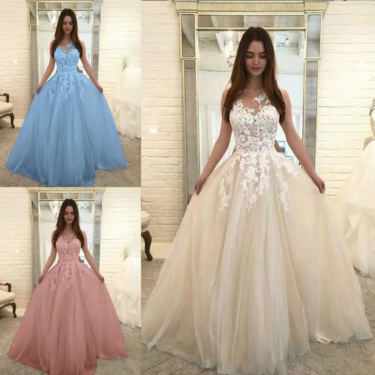 Vestido de Novia sin Mangas con Encaje Floral Elegante