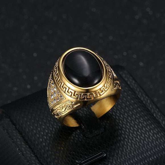 Anillo de Acero Inoxidable y Titanio para Hombre - Diseño Casual