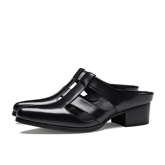 Pantuflas de Cuero Auténtico para Hombre - Diseño Elegante Cerrado - Image 5
