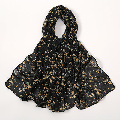 Pañuelo Ligero de Gasa Estampado Floral para Primavera y Verano - Image 34