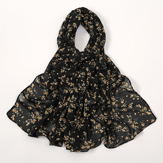 Pañuelo Ligero de Gasa Estampado Floral para Primavera y Verano - Image 34