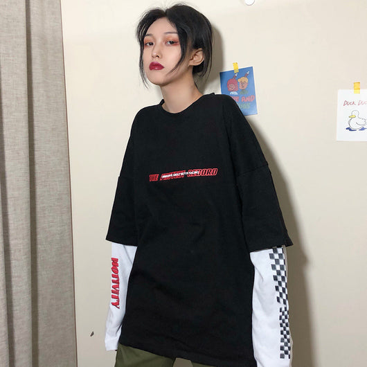 Blusa de Transición Otoñal con Efecto Capas - Camiseta Larga para Mujer - Image 3
