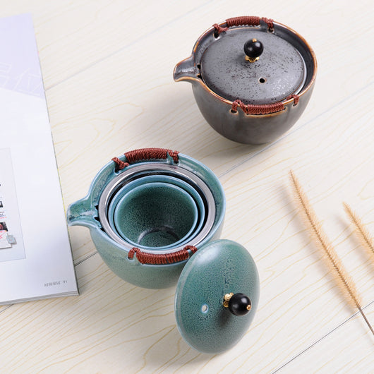Juego de Té Kung Fu Portátil con Colador Integrado - Image 2