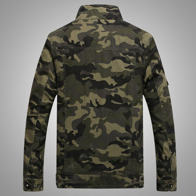 Chaqueta Denim Táctica con Camuflaje - Image 2