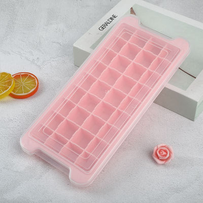 Molde para cubitos de hielo de silicona con tapa - 36 cavidades