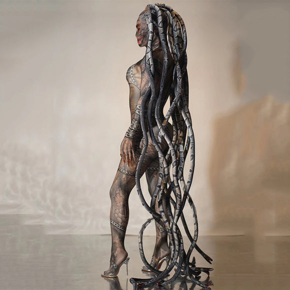 Disfraz de Serpiente Transparente Medusa - Traje Integral Realista