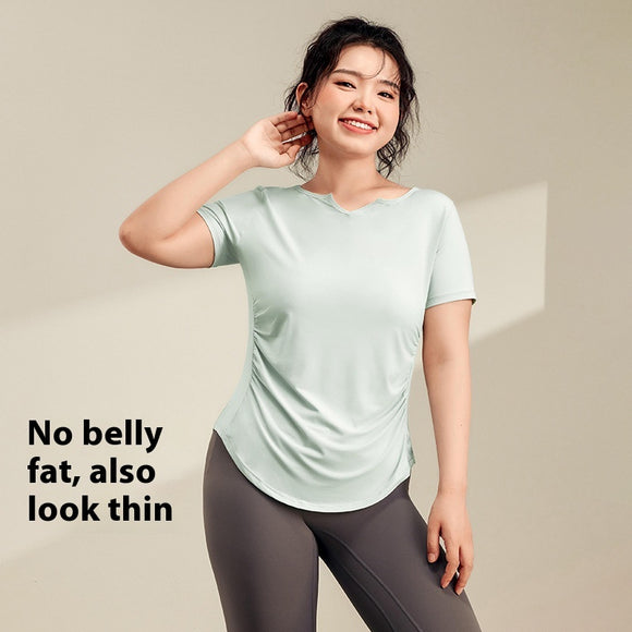 Playera Deportiva Ajustada de Secado Rápido con Control Abdominal