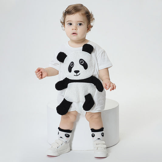 Mono Corto de Ocio con Diseño 3D de Panda