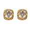 Retro Edging Gem Temperament Earrings Earrings Women Square