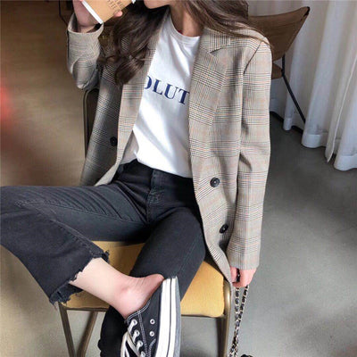 Blazer Cuadros Clásico para Mujer - Image 8