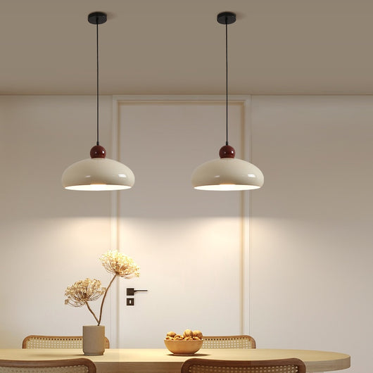 Lámpara Colgante Minimalista de Hierro en Tonos Crema para Sala - Image 4