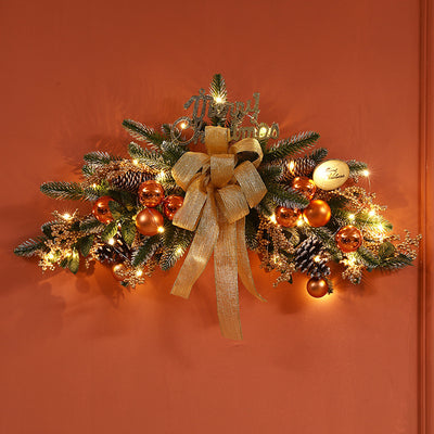 Guirnalda Navideña de Ratán con Cuerno - Decoración Colgante para Puerta y Pared - Image 12