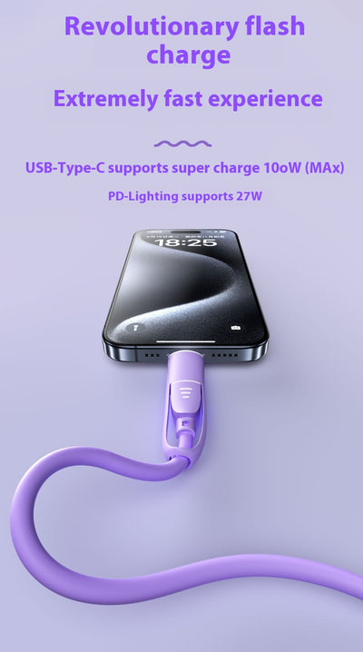 Cable de Carga Rápida 4 en 1 de Silicona Premium - Image 28