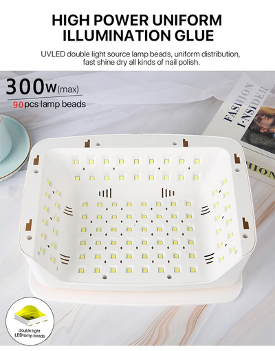 Lámpara UV LED Profesional 380W con 90 LEDs para Secado de Uñas de Gel - Image 16