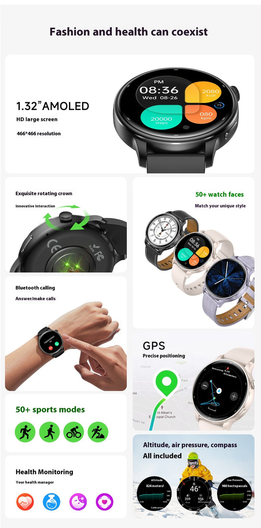 Reloj Inteligente GPS con Monitor Cardíaco y Altímetro - Image 12