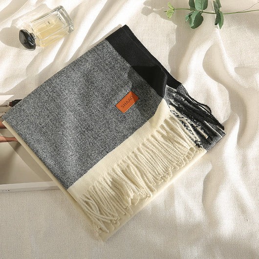 Bufanda Reversible de Lana Gruesa para Otoño e Invierno - Image 14