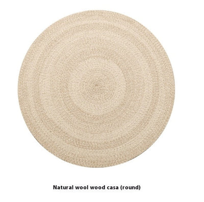 Alfombra de Lana Natural Blanco Leche - Diseño Moderno Minimalista para Sala y Dormitorio - Image 8