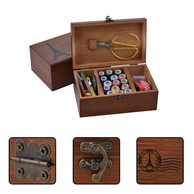 Caja de costura en madera maciza - Image 5