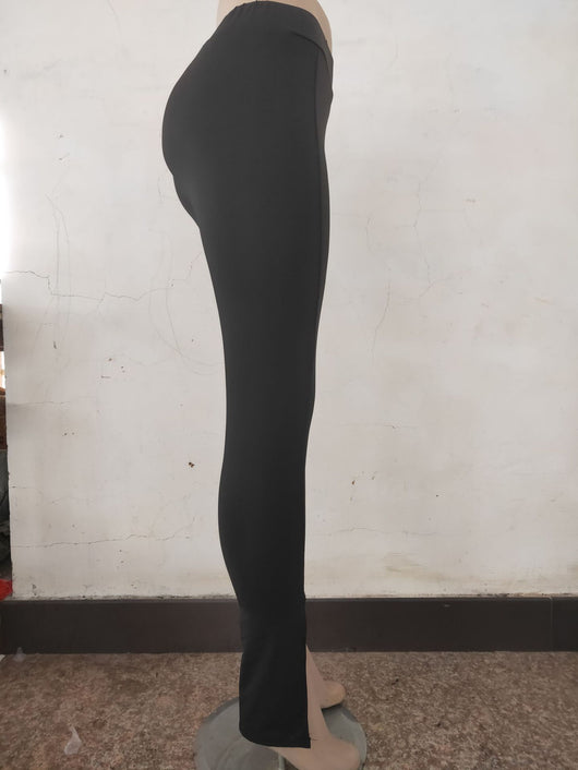 Pantalones Slim Fit con Abertura Frontal Micro - Image 3