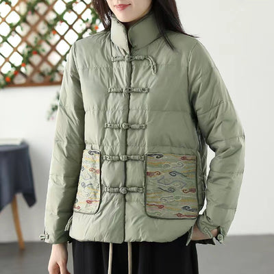 Chaqueta Acolchada Corta para Mujer con Bordado - Image 8