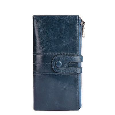 Cartera Larga de Cuero para Mujer Estilo Retro con Protección RFID - Image 8