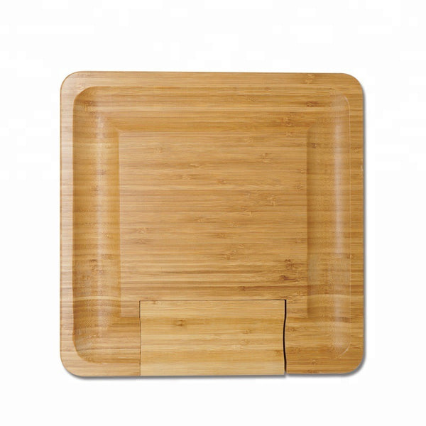 Tabla de Quesos de Bambú Premium con Juego de Cuchillos