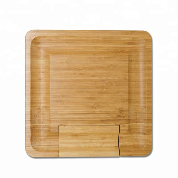 Tabla de Quesos de Bambú Premium con Juego de Cuchillos