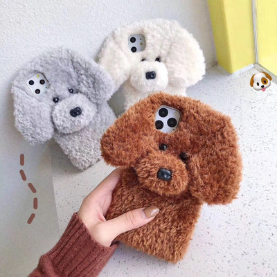 Funda Protectora para Celular con Perrito 3D Suave y Adorable