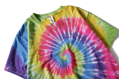 Playera Tie-Dye Holgada de Manga Corta Estilo Hippie - Image 7