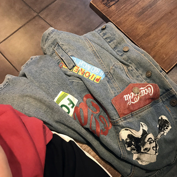 Chaqueta Denim Harajuku