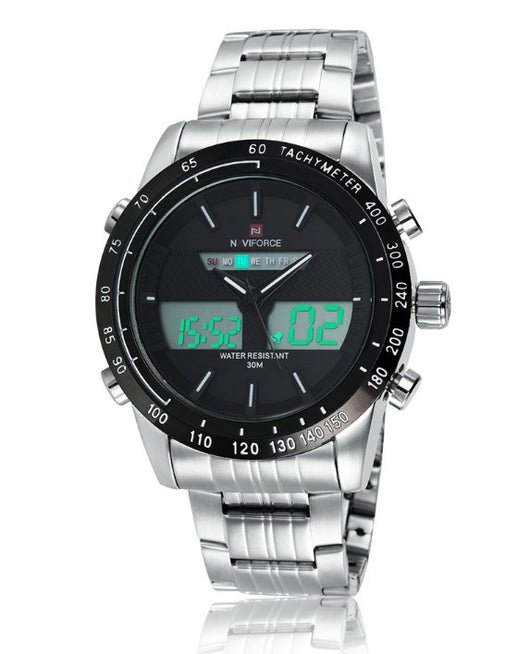 Reloj Deportivo Sumergible para Hombre con Banda de Acero - Image 5