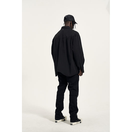 Camisa Manga Larga Oversize con Cierre Grande - Estilo Trendy - Image 8