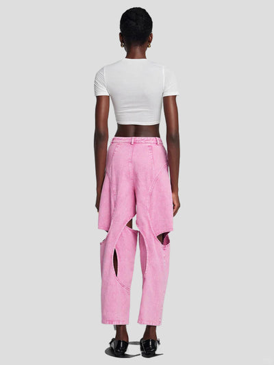 Jeans Rotos de Talle Alto Estilo Americano para Mujer - Image 12