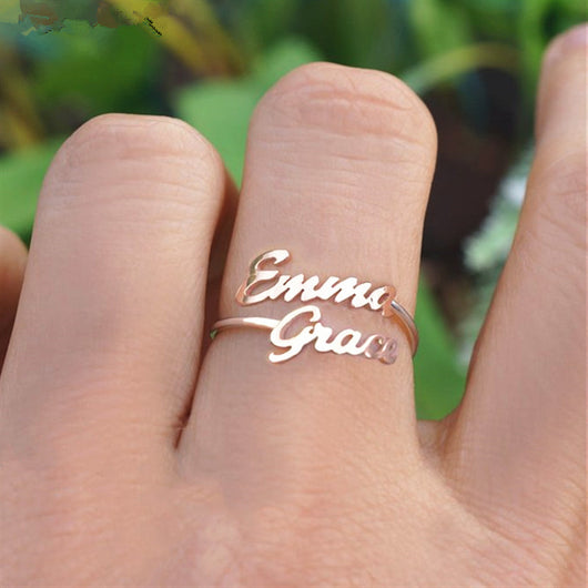 Anillo Personalizado con Dos Nombres