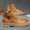 Botas de Trabajo Cuero Auténtico Estilo Británico para Hombre
