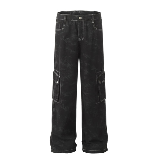 Pantalones Largos Hombre Estilo Retro Americano para Otoño Invierno - Image 5