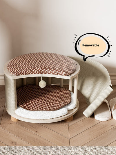 Cama de Madera Maciza para Gatos - Nido Versátil para Todas las Estaciones - Image 11