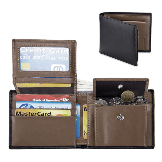 Billetera Trifold de Cuero Genuino para Hombre - Multifuncional - Image 9