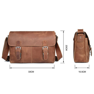 Bolso Bandolera de Cuero Vintage para Hombre - Image 6