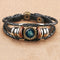 Pulsera de Cuero con Gema del Zodiaco